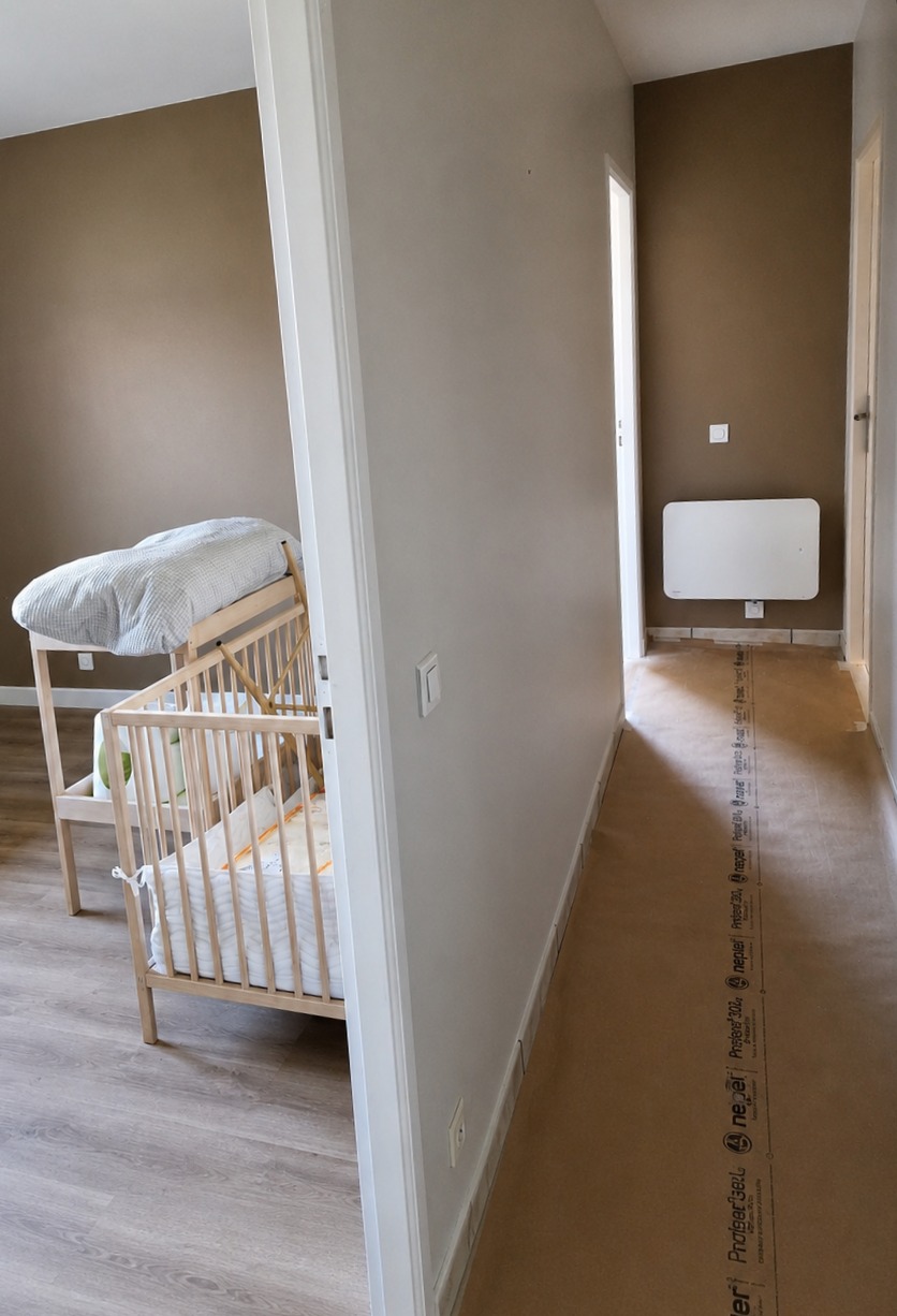 Chambre rénovée après les travaux de Peinture Olasso